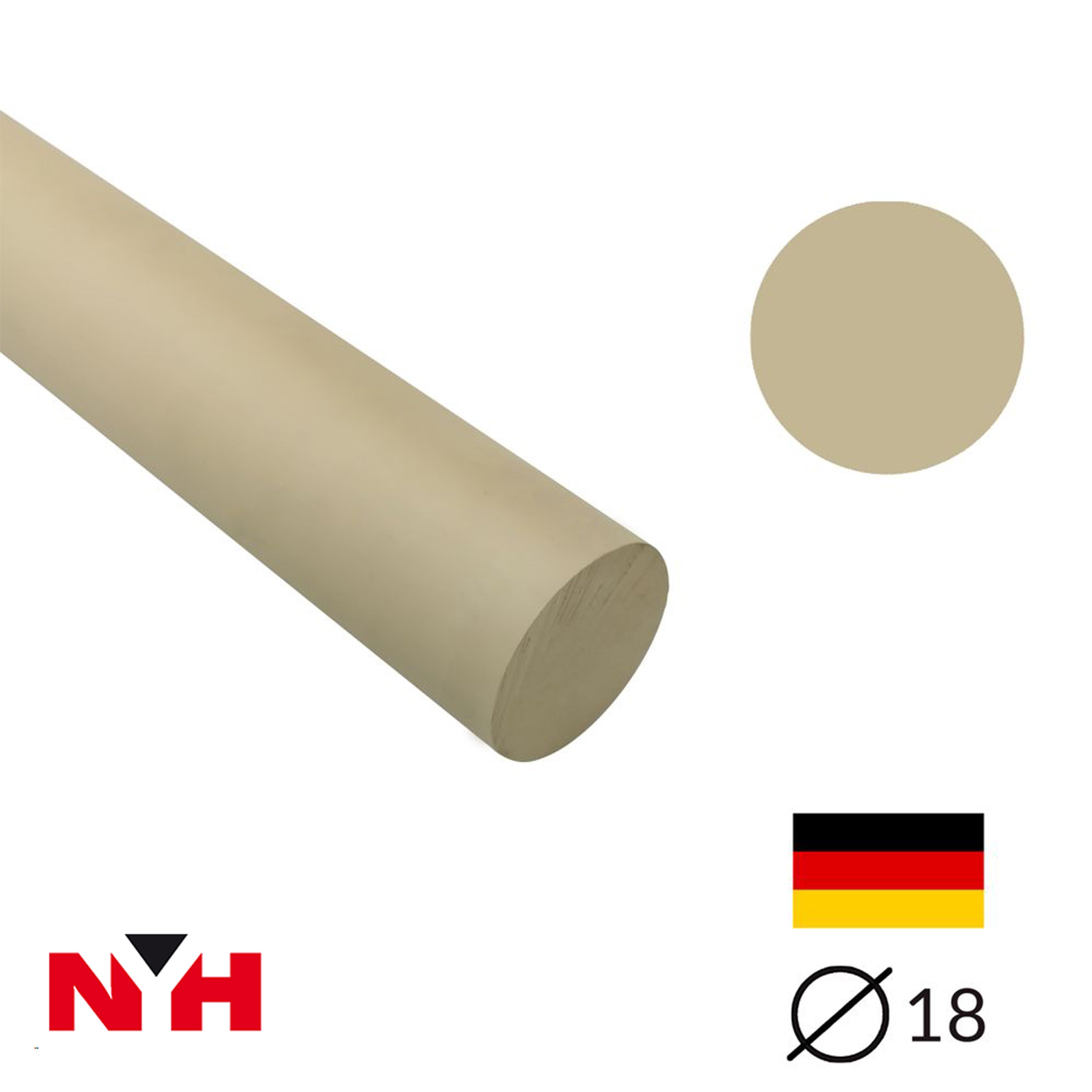 Ebonit-Stange - Ø18 - 25 cm - Geschliffen - Sand - 2. Wahl - SONDERPREIS - Pfeifenecke